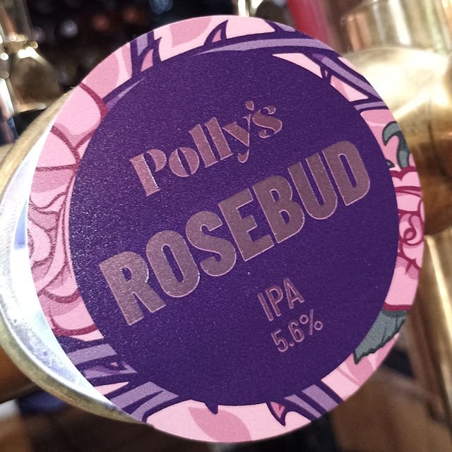 Pump image for Rosebud by Polly's Brew Co. (5.6% IPA), taken at The Bridewell, Liverpool, on 21st July 2026.